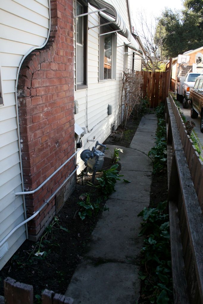 Right side of house walkway