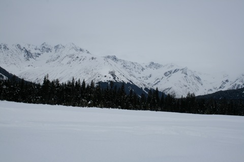 Snow covered mountains