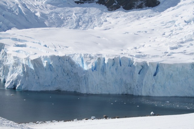 Up closer on the glacier...we were just waiting for it to cav but it didn't while we were there