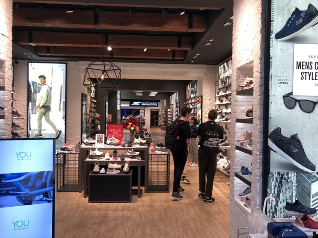 Peeking inside the Sketchers Store