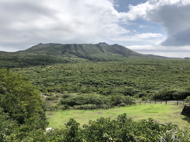 Mount Mihara on Oshima Island...we're about to hike up there