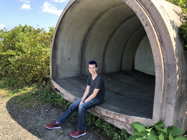 James in the safety pod