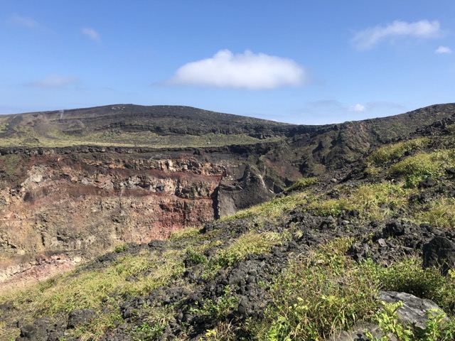 Side section of crater