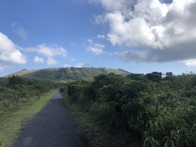 Looking back up towards the volcano