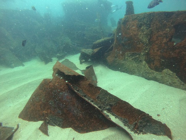 Lundenberg shipwreck which sank in 1954 and undercovered even more with the recent hurricane