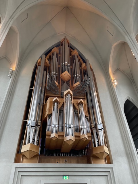 Beautiful organ pipes inside Hallgrímskirkja