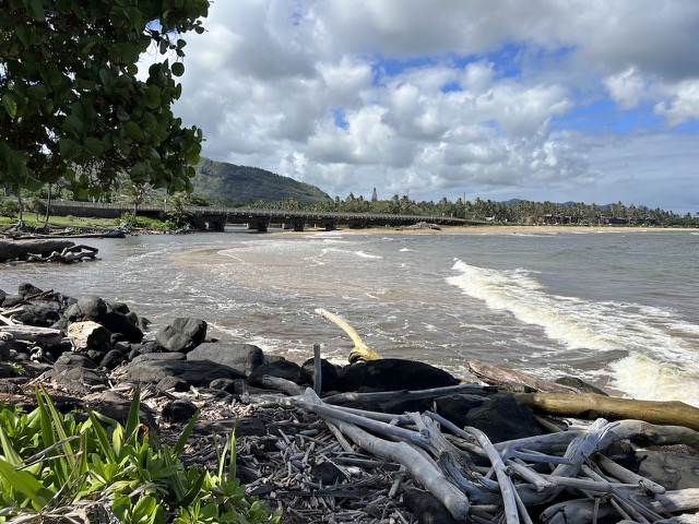 Mouth of the Wailua River where the legends say Maui's 8 brothers were turned to boulders