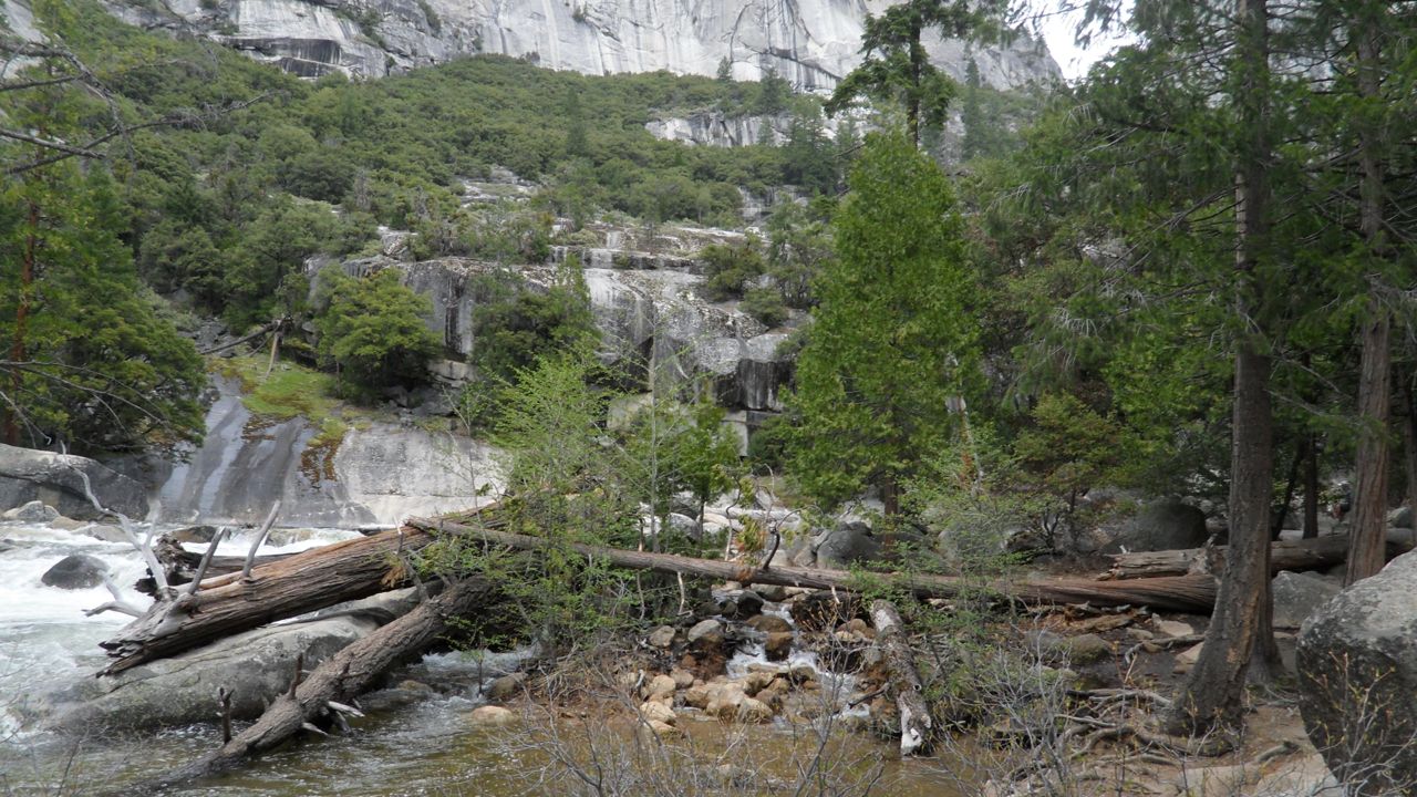 Rocks at the top of the falls